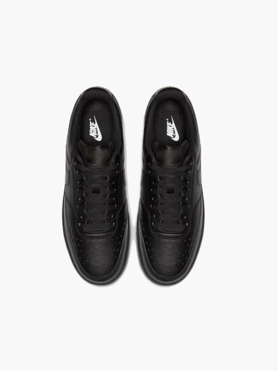 Mens black leather hot sale nike trainers